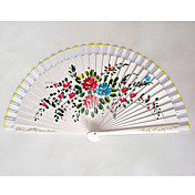 Flowery Spanish Wooden Fan (Set of 2)