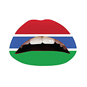 10 piezas temporaty Gambia labios pegatina tatuaje