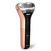 povos waterdichte 360-graden rotatie van dual-head roterende scheerapparaat met pop-up trimmer