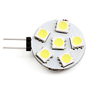Foco de Luz Dirigida LED de Luz Blanca Natural de 6000 a 6500K de 60-70lm SMD de 6x5050 de 2-2.5W G4 de 12V