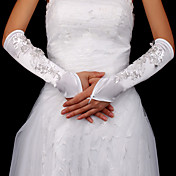 en satin avec des paillettes de mariée doigts des gants de longueur de coude (plus de couleurs disponibles)