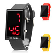 unisex silikone med stor digital LED armbåndsur (assorterede farver)