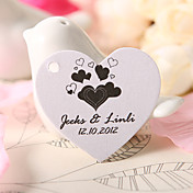 Personalized Heart Shaped Favor Tag - Hearts (Set of 60)
