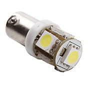 Foco de Luz Blanca LED SMD para Coche de 5x5050 1 W BA9S CC de 12V - 2 Unidades