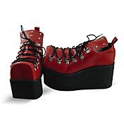 main RDE cuir PU 9cm plate-forme de punk lolita chaussures