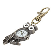 a coruja de liga unisex de quartzo analógico keychain relógio (bronze)