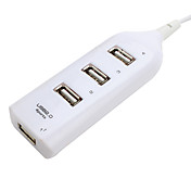 4-puerto de adaptador de corriente USB de estilo cubo (blanco)