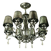 soffitto di cristallo con 8 luci