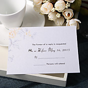 Personalize Wedding Response Cards - Elegant Flowers (Set of 50)