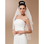 Four-tier Tulle With Pearls Elbow Veil (More Colors)