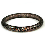 Ladies' Resin Round Bangles Classic Bracelet With Animal Print