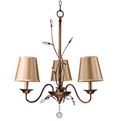 lampadari di metallo Contemporanea con 3 luci con finitura bronzo