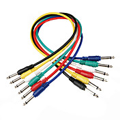 DT Audio Link Cord Cable DC01 with 6pcs of 1/4" Mono+1/4" Mono Plug in 0.6 meter