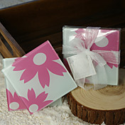 fiore di vetro sottobicchieri (set di 2)
