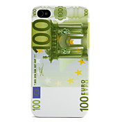 EU Currency Style PU Leather and Plastic Case for iPhone 4 and 4S