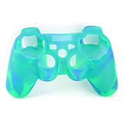 beschermende dual-color style siliconen case voor de PS3-controller (geel en groen)