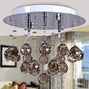 Modern Crystal Flush Mount with 3 Lights