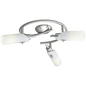 Artistic Metal Flush Mount Spot Lights with 3 Lights White Glass Shades