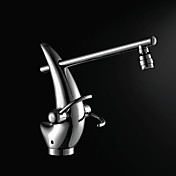 Contemporary Chrome Finish Kitchen Faucet (Unique Design)