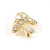 Gorgeous Crystal Gold Plated Mushroom Brooch