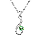 Oostenrijkse kristal met echte geplatineerd anti-allergie dames ketting hart vliegen (meer kleuren)