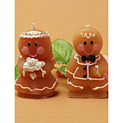 mariée en pain d'épice et adorable bougie marié faveurs (jeu de 8)