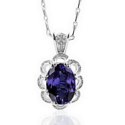 18k splendido modo in lega collana di strass viola scuro