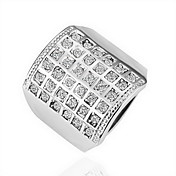 superbe zircone cubique en or 18 carats gravure de mode large anneau