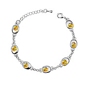 Austrian Crystal With Real Platinum Plated Anti-Allergy Ladies Bracelet Happiness Waltz (More Colors)