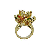 Cubic Zirconia Platinum Plated Irregular Style Fashion Ring