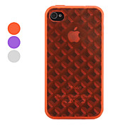 grade estilo translúcido TPU protetora para iPhone 4 e 4S (cores sortidas)