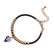 26mm x 14mm Heart Cut Rhinestone 925 Sterling Silver Nacklace (More Colors)