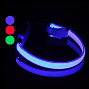 9Protecollar - Adjustable Dual Night Safety LED Light Dog Collar (25 - 35cm, Battery included)