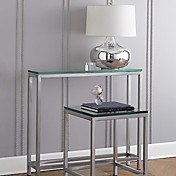 60W Modern Glass Table Light with Fabric Shade