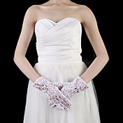 Cotton Wrist Length Fingertips Party / Evening Gloves With Bow (More Colors)