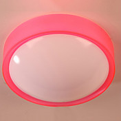 40W moderne rustik flush mount lys med akryl skygge pink