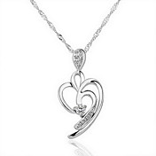 18k de diamantes de imitación de la moda de aleación preciosa irregu corazón collar de