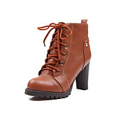 Leatherette Chunky Heel Ankle Boots/ Platform Party/ EveningShoes (More Colors)
