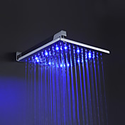 Sprinkle® - 12 inch messing douche kop met kleur veranderende led licht