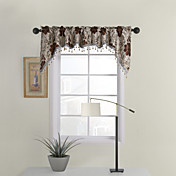braun floral Swag Volant