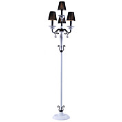Elegant Metal Floors Lights with 4 Lights Ceramic Pillar