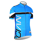 LYCIAN-Men's 100% Polyester Short Sleeve Cycling Jersey(Blue)