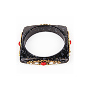 Gorgeous Resin With Multi-stone Square Ladies' Bangle (More Colors)