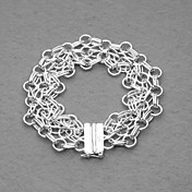 Fashion Silver Plated Net Ladder Unisex Bracelet