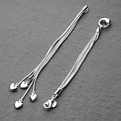Gorgeous Silver Plated Five Heart Charms Women's Bracelet