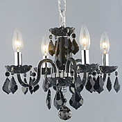 vela caracterizado lustres de cristal com 4 luzes de preto