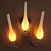 elegante moderne væglamper med 3 lamper i glas nuancer