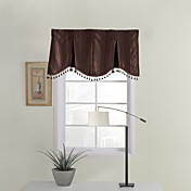 Embossed Brown Classic Swag Valance