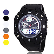 resistente all'acqua da uomo pu analogico - digitale, orologio da polso automatico e al quarzo (colori assortiti)