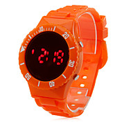 mænds sporty stil plastik digital LED armbåndsur (orange)